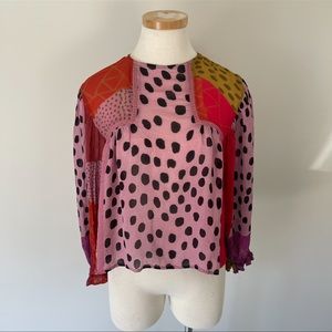 Blank London Anthropologie Petit XS Pink Blouse